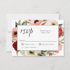 Rustic Boho Floral Wedding RSVP