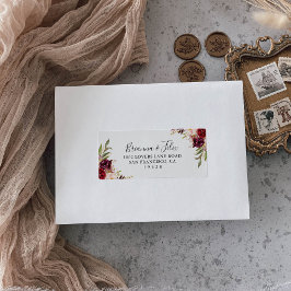 Rustic Boho Floral Wedding RSVP Adressenlabel Adressaufkleber