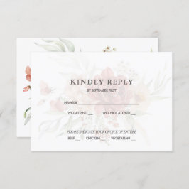 Rustic Boho Floral Wedding RSVP Einladung