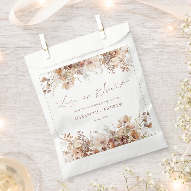 Rustic Boho Garden Blume Hochzeit Geschenktütchen (Ausgeschnitten)