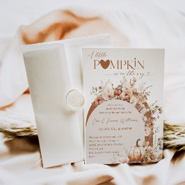 Rustic Boho Little Pumpkin Fall Baby Dusche Einladung