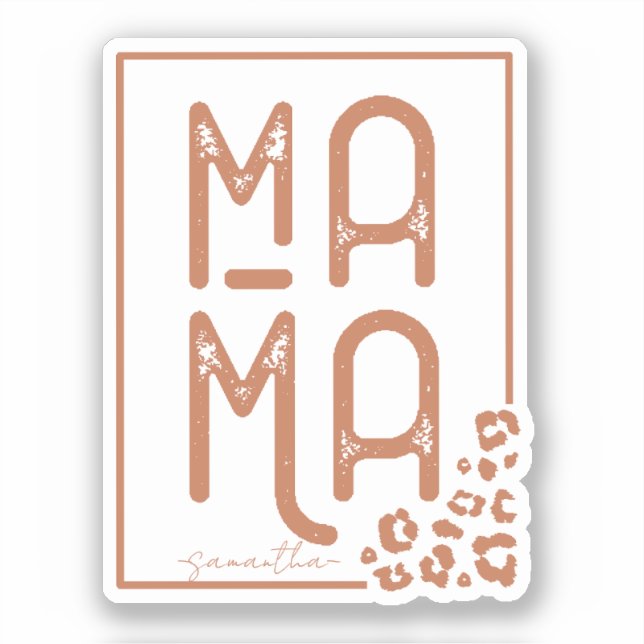 Rustic Boho Mama Aufkleber (Vorderseite)