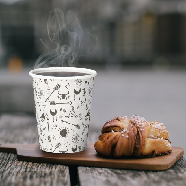 Rustic Boho Pattern ID1109 Pappbecher (Von Creator hochgeladen)