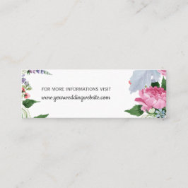 Rustic Boho pink lilac blauen Blumenzwiebelwebsite Mini Visitenkarte