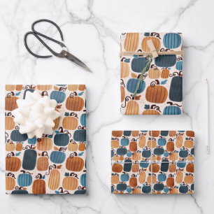 Rustic Boho Pumpkin Geschenkpapier Set