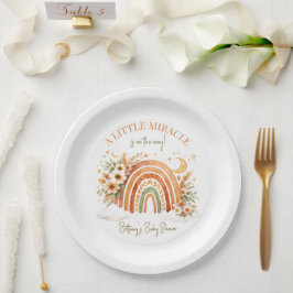 Rustic Boho Rainbow Baby Shower  Pappteller