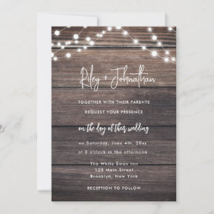 Rustic Boho Romantic Wedding Einladung