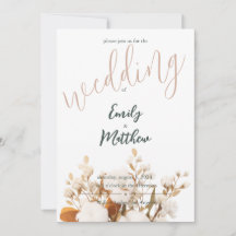 Rustic Boho Wedding Einladung