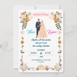 Rustic Boho Wedding Einladungen Vorlage
