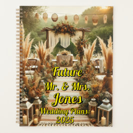 Rustic Boho Wedding - Mr & Mrs Personalizable Planer