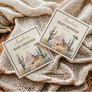 Rustic Boho Wild West Boy Baby Dusche Serviette