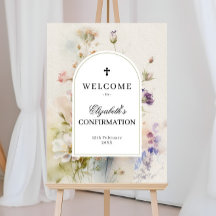 Rustic Boho Wildblumen Bestätigung Begrüßungszeich