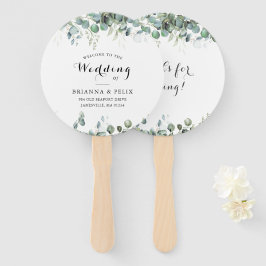 Rustic Botanical Eucalyptus Greenery Wedding Fächer