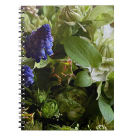 Rustic Botanical Garden Flowers Notebook Notizblock