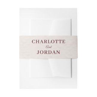 Rustic Botanical Wedding Invitation Einladungsbanderole