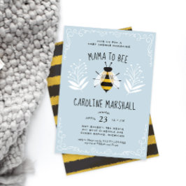 Rustic Boy Mama to Bee Baby shower Invitation