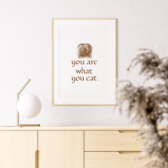 Rustic Bread Art with Handwritten Calligraphy Poster (Von Creator hochgeladen)