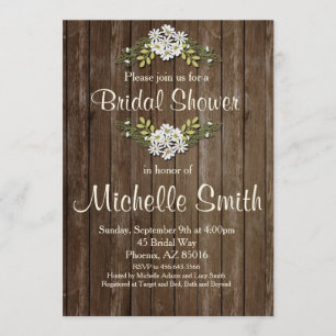 Rustic Bridal Showeinladung, Daisy, Floral Einladung