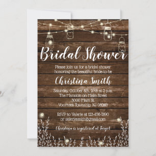 Rustic Bridal Shower Invitation - Country Bridal Einladung