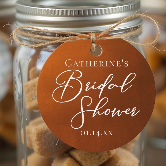 Rustic Bridal Shower Personalized Party Geschenkanhänger (Von Creator hochgeladen)