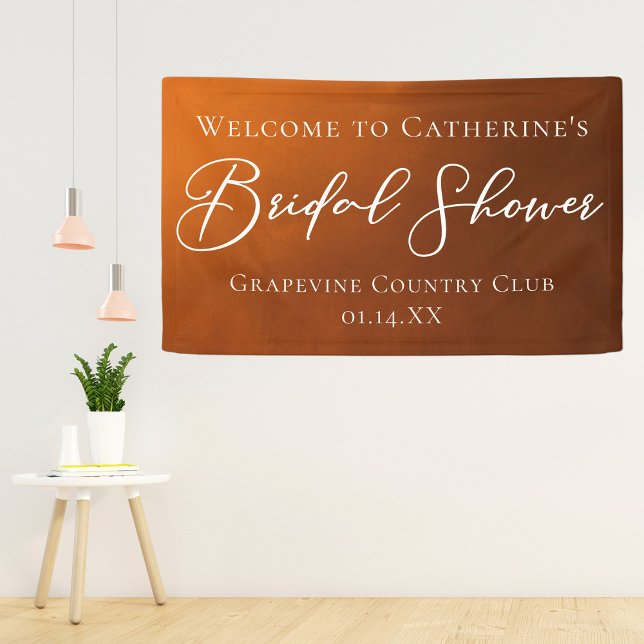Rustic Bridal Shower Personalized Welcome Banner (Von Creator hochgeladen)