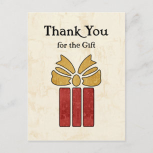 Rustic Brown and Yellow Danke für das Geschenk Postkarte