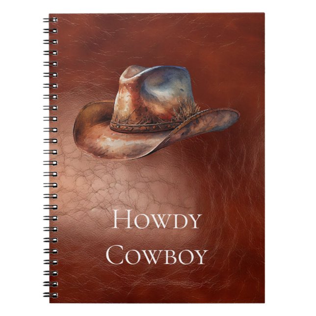 Rustic Brown Cowboy Hat Notizblock (Vorderseite)