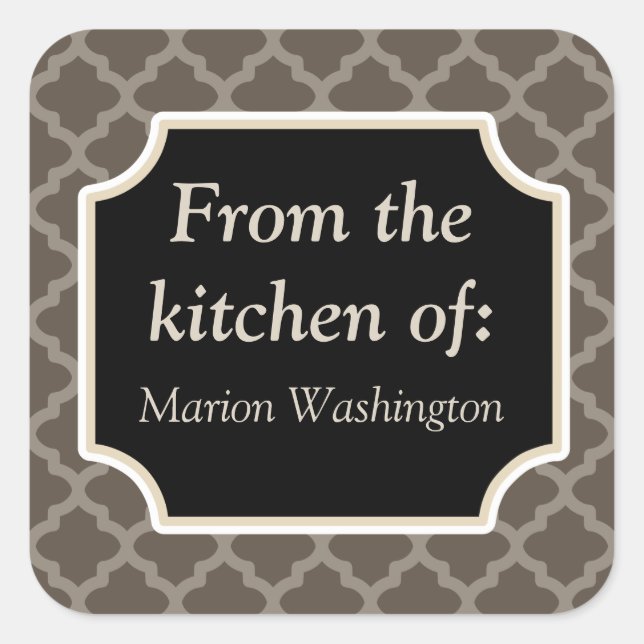 Rustic Brown Kitchen Geschenkartikel Tags Stickers (Vorderseite)