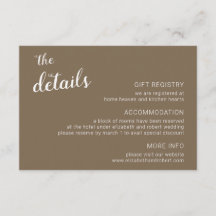 Rustic Brown Minimalistisch Script Calligraphy Wed