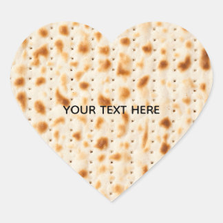 Rustic Brown Realistic Matzah Texture Graphic Herz-Aufkleber