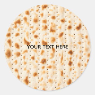 Rustic Brown Realistic Matzah Texture Graphic Runder Aufkleber