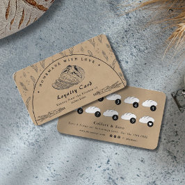Rustic Brown Sourdough Bakery Loyalty Card Visitenkarte