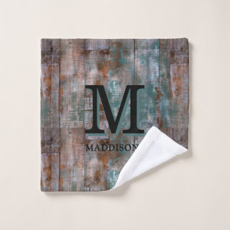 Rustic Brown Wood Family Custom Name Farmhouse