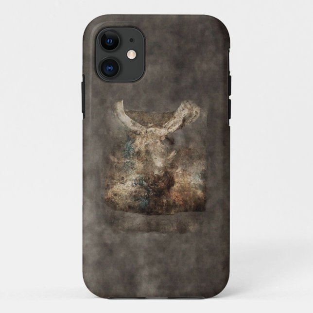 Rustic Bull Skull Art Mobile Fall Case-Mate iPhone Hülle (Rückseite)
