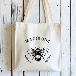 Rustic Bumblebee Personalized Tragetasche<br><div class="desc">Customizable Rustic Bumblebee Tote Bag.</div>