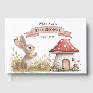 Rustic Bunny Baby Showbook Gästebuch