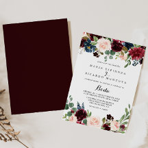 Rustic Burgundy Calligraphy Spanish Wedding