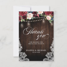 Rustic Burgundy Floral Mason Jar Wedding Vielen Da