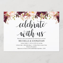 Rustic Burgundy Post Wedding Einladungskarten
