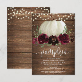Rustic Burgundy Pumpkin Baby Dusche einladen Einladung