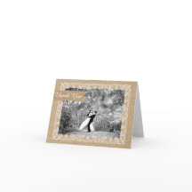 Rustic Burlap Lace Foto Wedding Vielen Dank