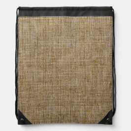 Rustic Burlap Nature Pattern Drawstring Bag - Öko Sportbeutel