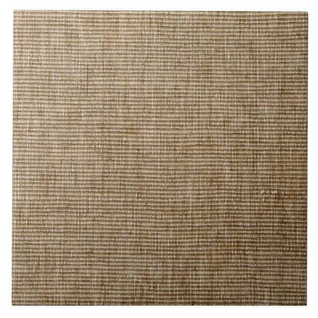 Rustic Burlap Nature Pattern Keramik Tile - Natura Fliese (Vorderseite)