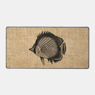 Rustic Burlap Photo Tropical Fish Design