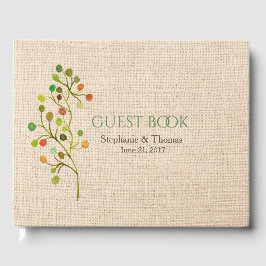 Rustic Burlap Wedding Gästebuch