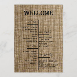 Rustic Burlap Wedding Program – Personalized Programm