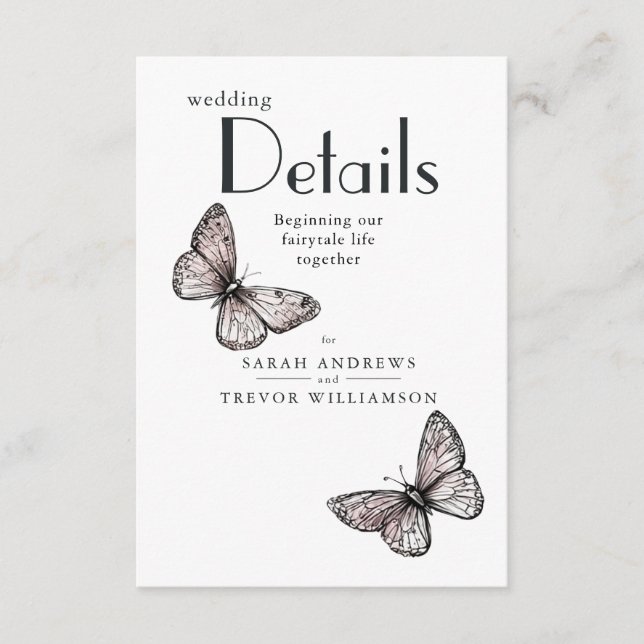 Rustic Butterflies Sketch Blush  Begleitkarte (Vorderseite)