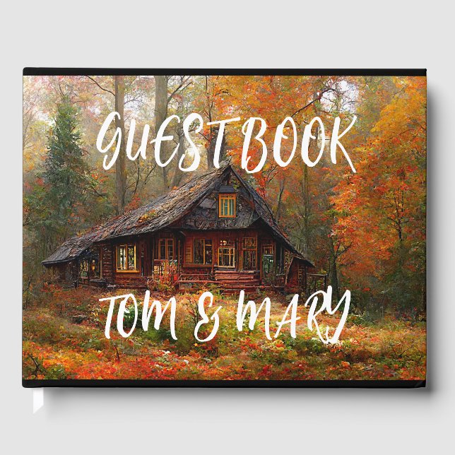 RUSTIC CABIN WEDING Guest Book Gästebuch (Vorderseite)