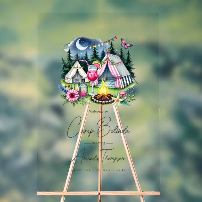 Rustic Camp Bride Bienvenue transparent (Neutre)