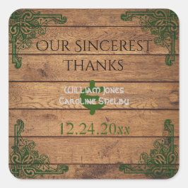 Rustic Celtic Claddagh Danke, Aufkleber